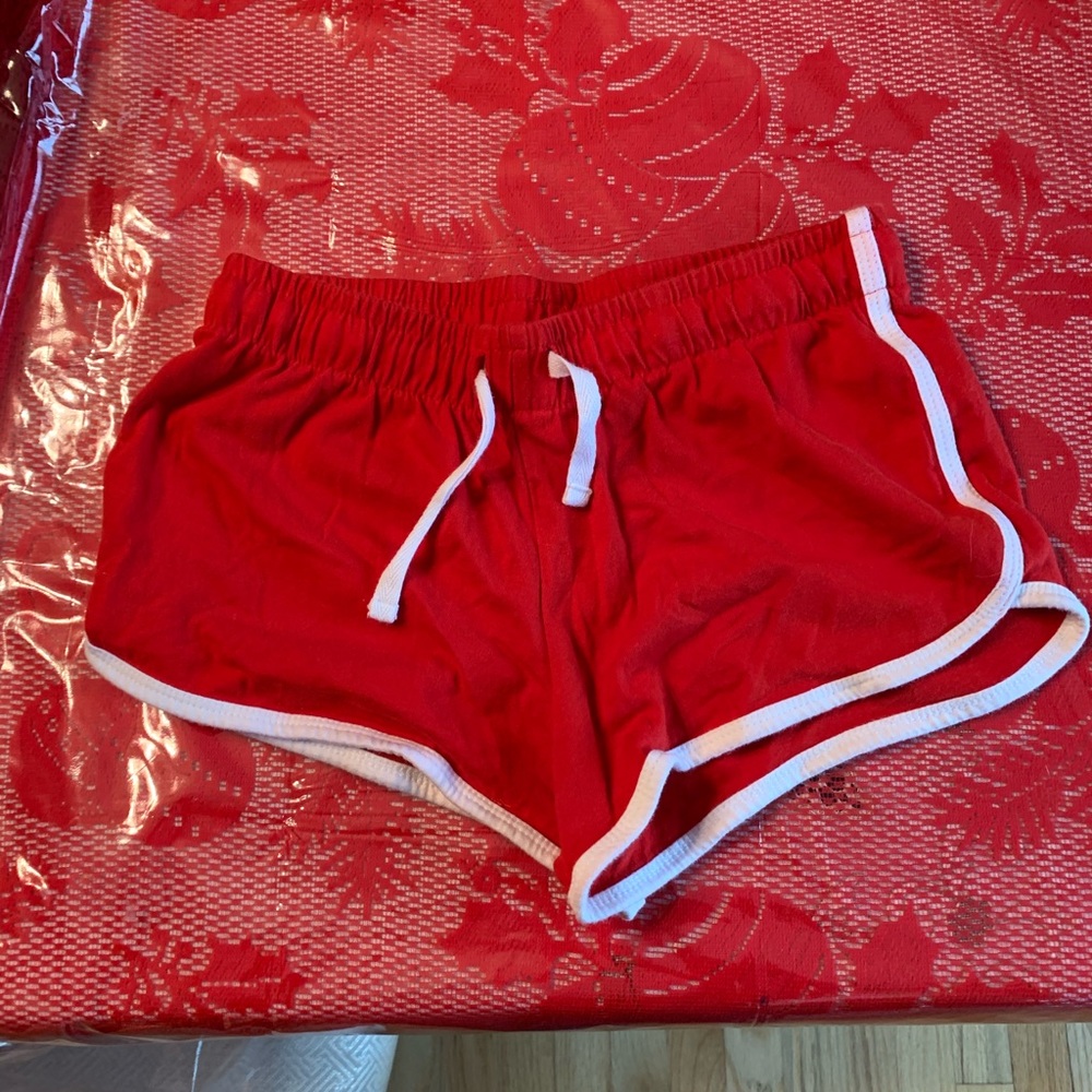 Red lounge shorts